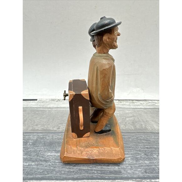 Vintage ANRI Italy Carved Wood Music Box Bar Set Corkscrew Bottle Opener {L} - Picture 12 of 16